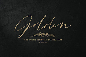 Golden, a romantic script & art