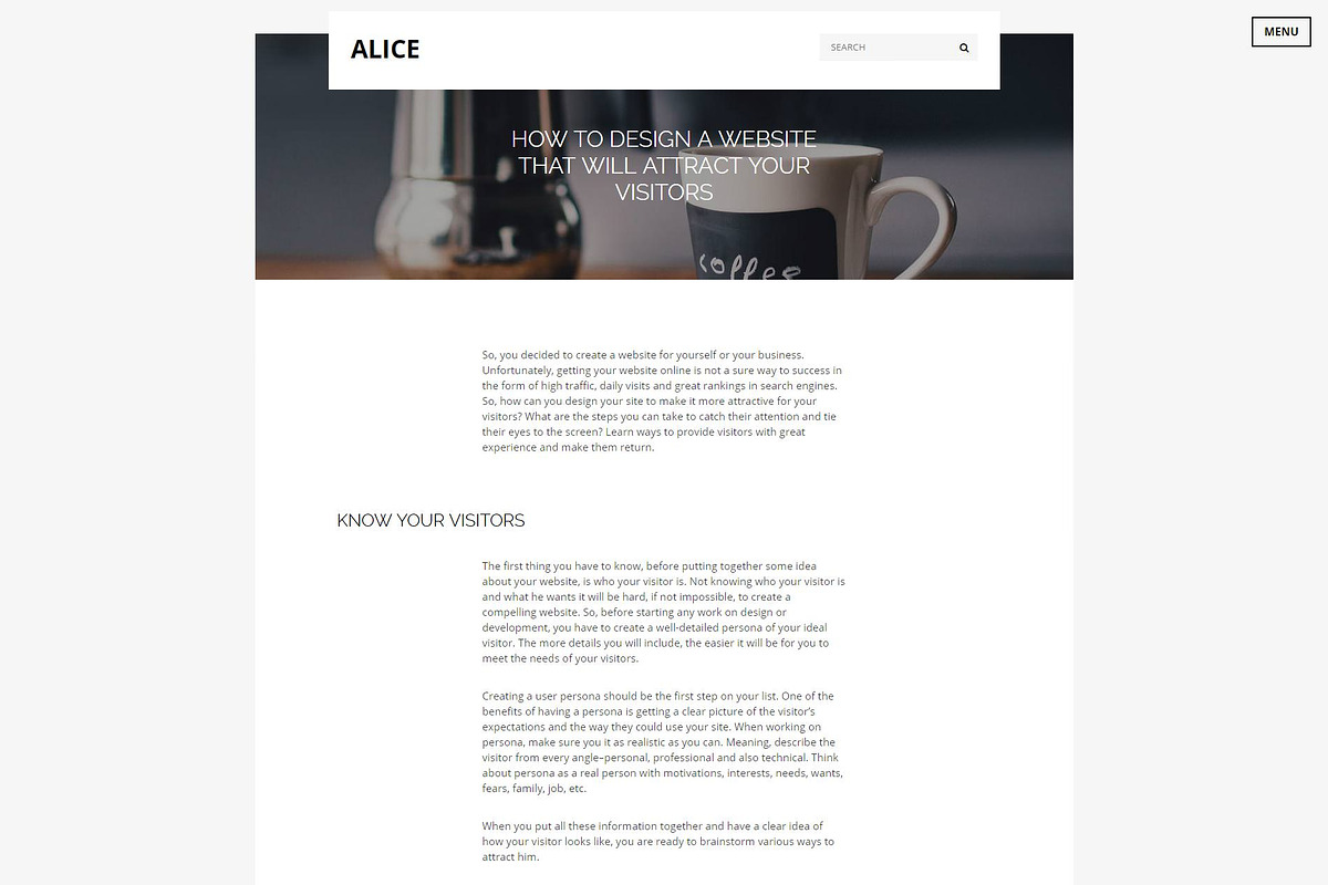 Alice: Classy Website Template, a HTML Template by Devero (Photo 10 of 10)