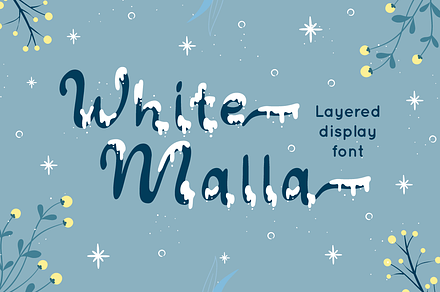 White Malla - Christmas Font, a Script Font by Attype