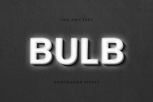 Lightbulb Text Effect