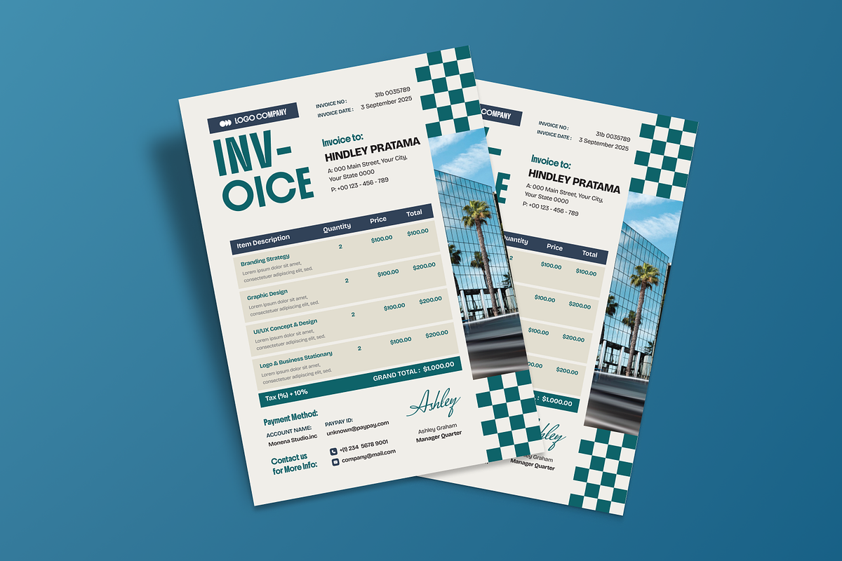 Creative Invoice, a Stationery Template by MMPixelCraft (Photo 6 of 6)