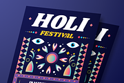 Holi Festival Color Flyer Set, a Flyer Template by Annora Studio (Thumbnail 4 of 6)