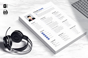 Resume Template 1 pages, Simplifier, a Resume Template by Blue Digital Studio (Thumbnail 1 of 2)