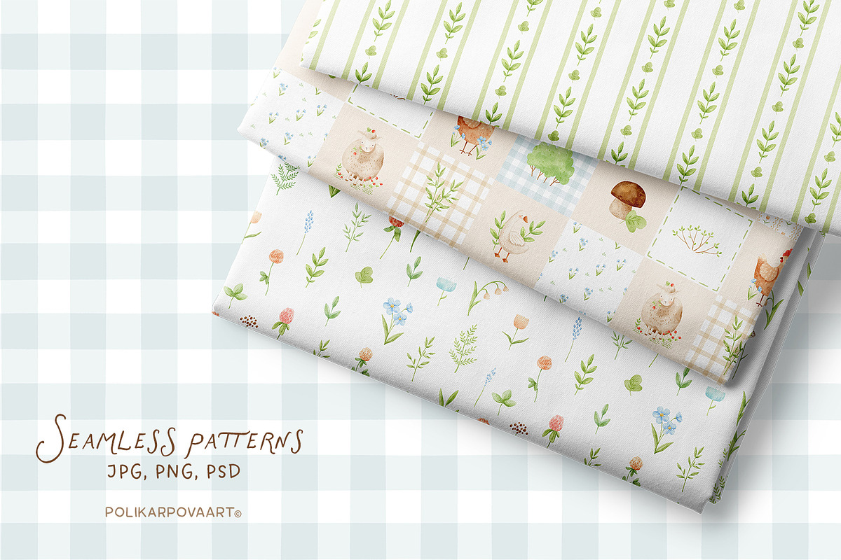 Summer in the countryside clipart, a Decorative Illustration by polikarpovaart (Photo 6 of 19)