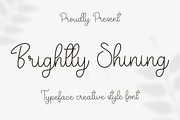 Brightly Shining, a Handwritten Font by FreshTypeINK (Thumbnail 1 of 5)