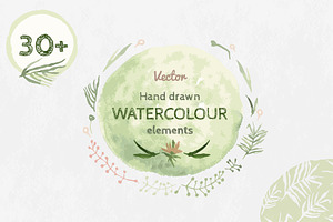 Watercolour Floral Elements