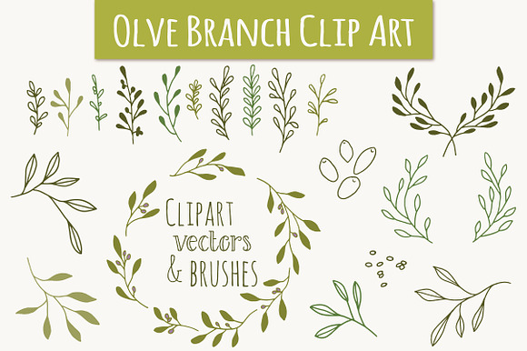 Olive Branch Clip Art & Vectors preview 6