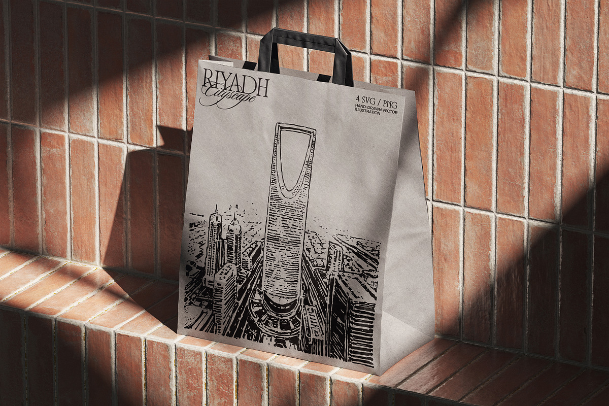 Riyadh Cityscape Vector Sketches, a Work Illustration by TheMountBirdStudio (Photo 7 of 7)