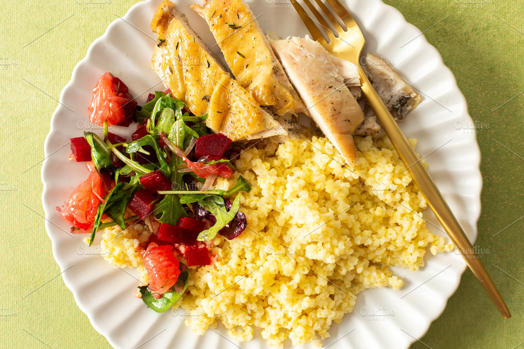 A healthy breakfast plate, a Food & Drink Photo by Pundateam