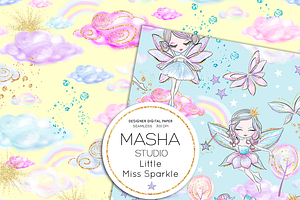 LITTLE MISS SPARKLE Digital Paper