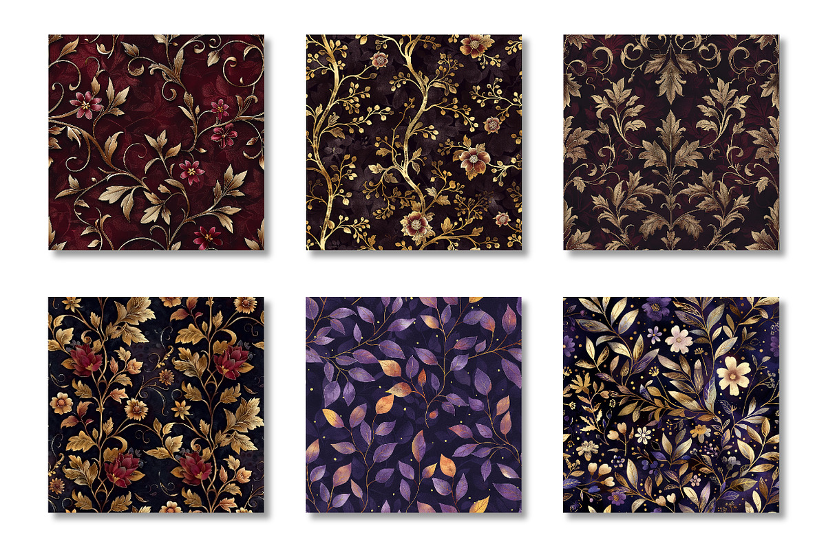 Whimsical Gothic Seamless Patterns, a Pattern Graphic by Canvas Craft
