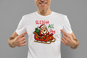Funny Santa Claus Sleigh All Day PNG, an Illustration by Daily.Designs (Thumbnail 2 of 5)