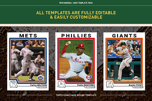 2000's Pro Baseball Card Templates