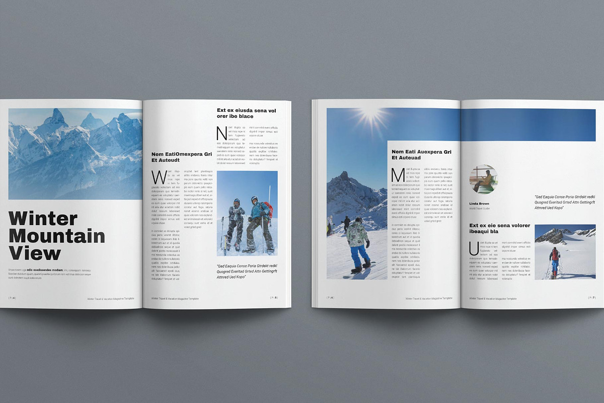 Winter Travel & Vacation Magazine, a Magazine Template by E-Type (Photo 3 of 7)