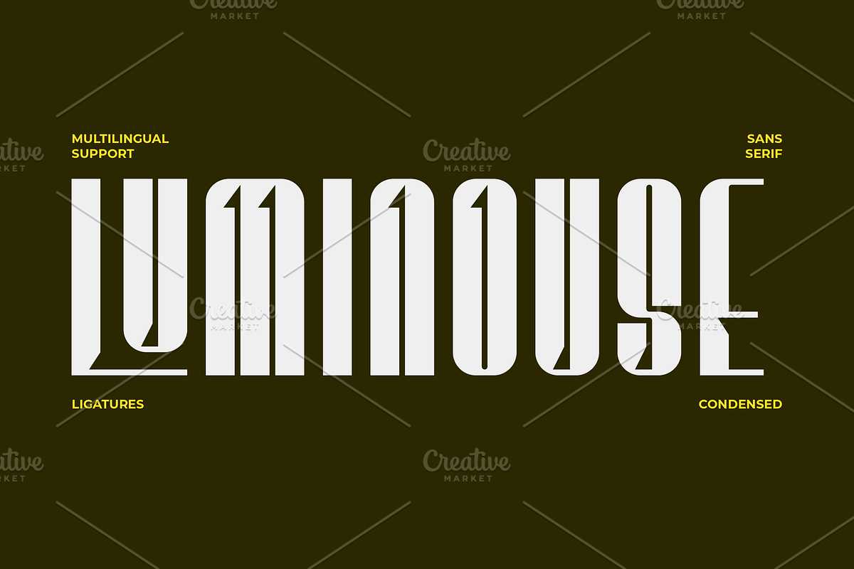 Luminouse Condensed Sans Serif, a Sans Serif Font by Artiveko (Photo 1 of 10)