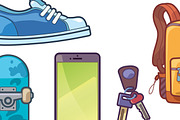 Set of Clothes and Accessories, an Object Graphic by LEKS illustrations (Thumbnail 3 of 3)