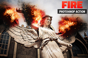 Add Fire Photoshop Action