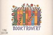 Booktrovert Png Sublimation, an Illustration by Daily.Designs (Thumbnail 1 of 5)