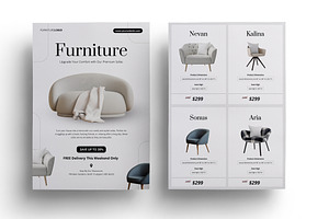 Furniture Sofa Flyer Template, a Flyer Template by kylyman