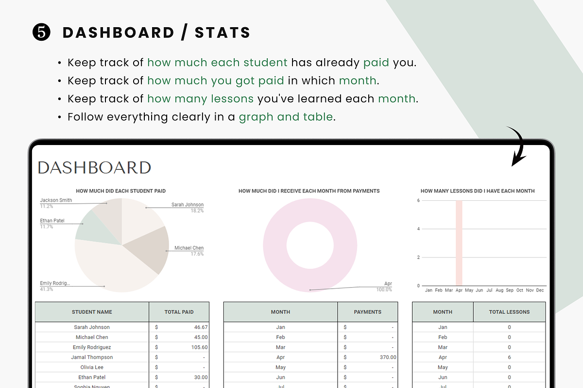 Tutor Planner & Lesson Organizer, a Templates & Theme by MondaySpark (Photo 6 of 7)