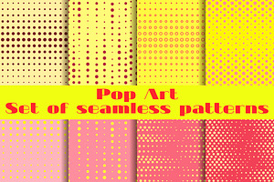 Pop Art seamless patterns