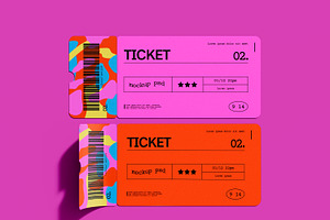 Tickets Pass Mockup