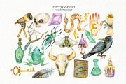 Watercolor Witchcraft Clipart, an Education Illustration by OllyKo Art (Thumbnail 3 of 8)