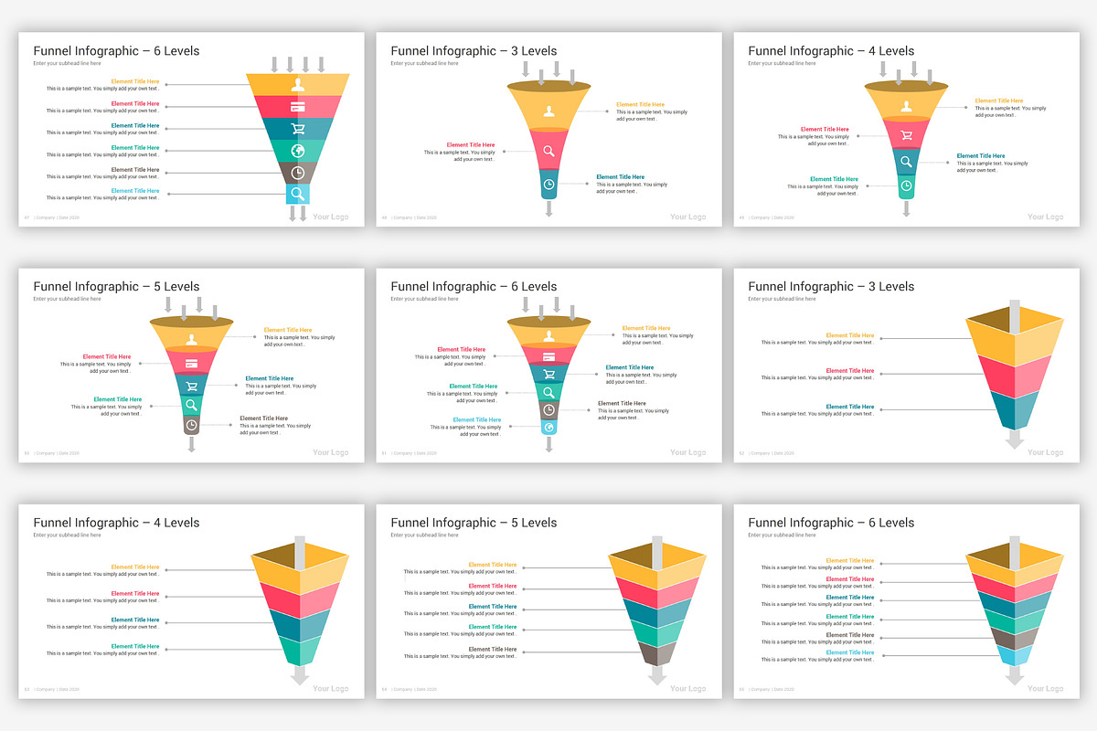 Funnel PowerPoint Infographics Pack, a Presentation Template by SlideOne