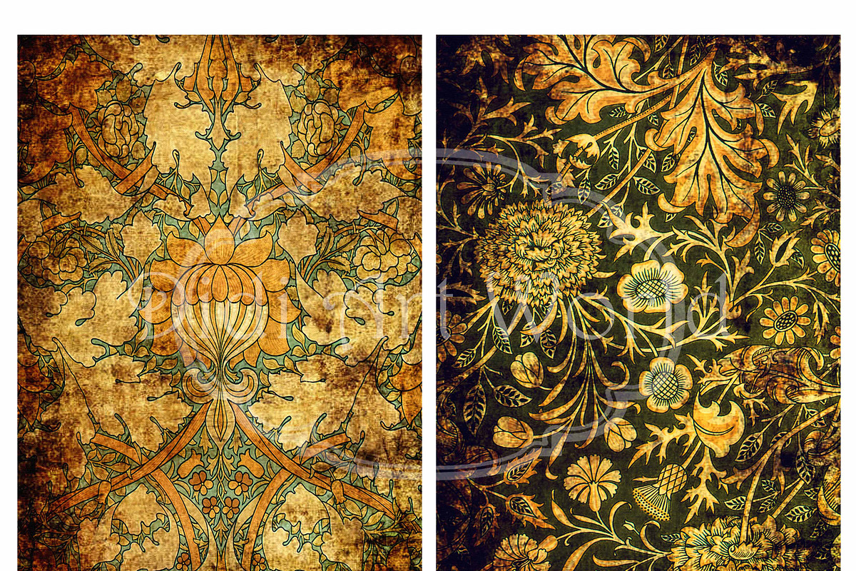 10 Vintage floral digital patterns, a Pattern Graphic by DidiArtWorld (Photo 5 of 6)