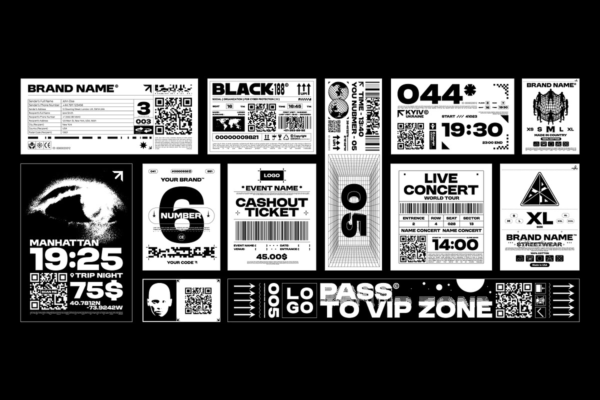 BRUTALISM LABEL DESIGN PACK #2, an Object Graphic by BonkiStudio (Photo 2 of 2)