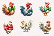 About Funny Christmas Chicken, a Seasonal Illustration by CreationArt (Thumbnail 3 of 7)