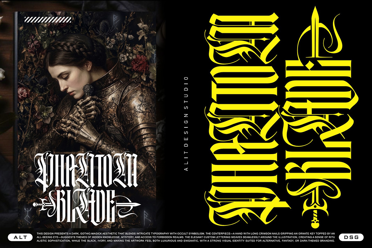 Mortal Blade Typeface, a Blackletter Font by alit design (Photo 8 of 20)