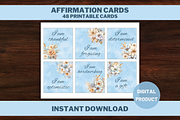 48 Positive Affirmation Cards, a Card Template by SimoDigitalArt (Thumbnail 1 of 6)