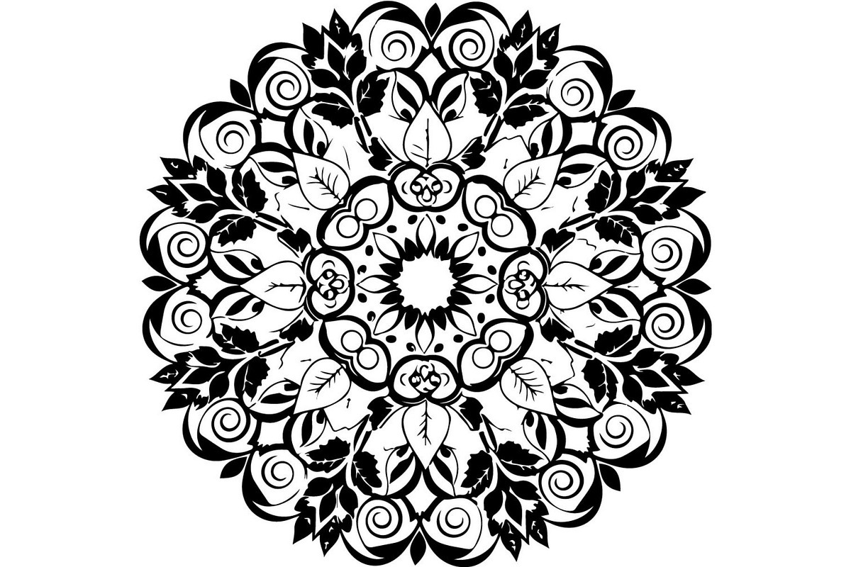 Vintage Floral Mandala Bundle, a Decorative Illustration by Designer_Momina (Photo 3 of 20)