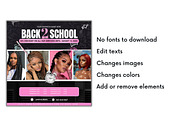 Back to school instagram post flyer, a Social Media Template by Foedesigner (Thumbnail 2 of 4)