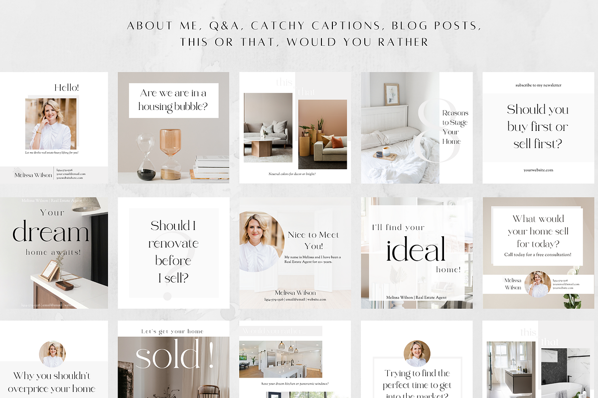 400 Real Estate Social Media Bundle, a Social Media Template by ZoaniDesign (Photo 7 of 10)