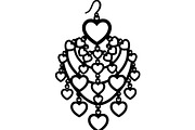 Heart Chandelier Earring, an Object Graphic by Designer_Momina (Thumbnail 2 of 5)