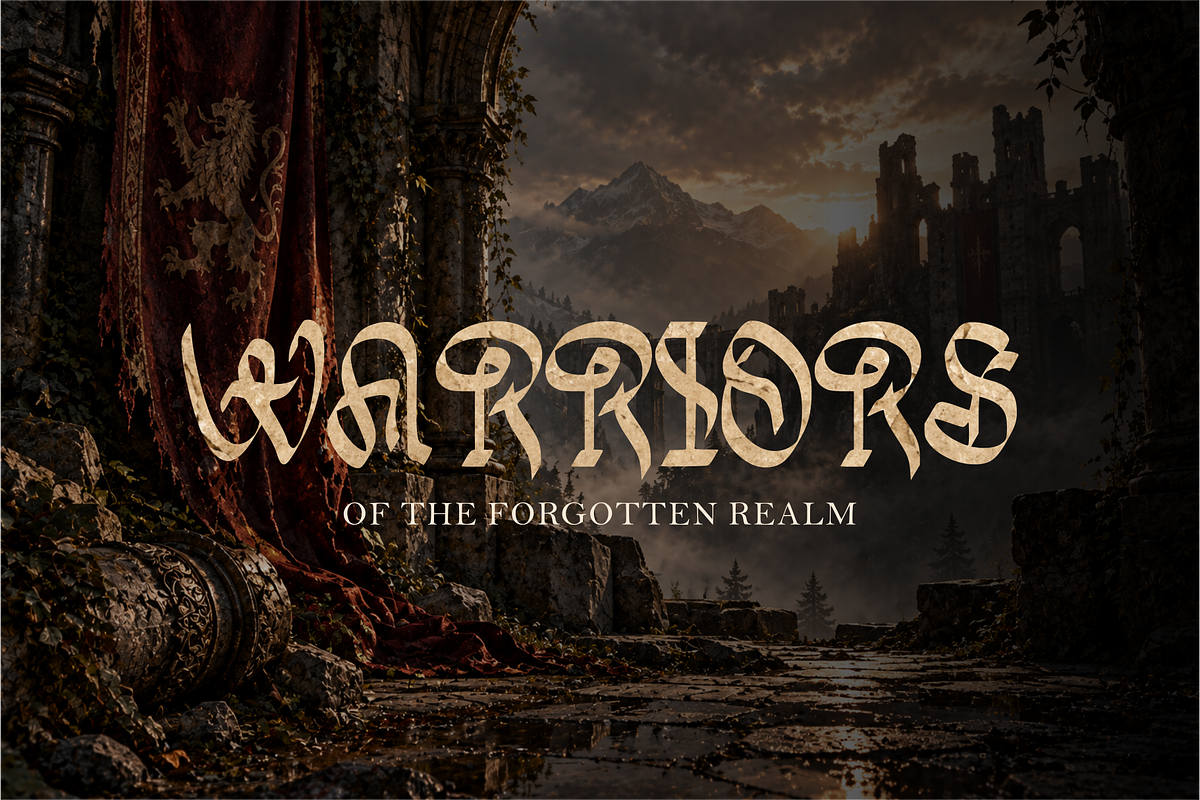 KORVEA — Experimental Gothic, a Blackletter Font by idealistudio (Photo 4 of 5)
