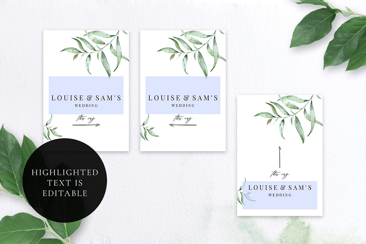 Wedding Directions Sign, Aurora, an Invitation Template by Alice Bluefox (Photo 9 of 10)
