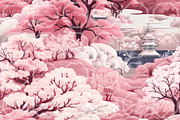 SAKURA SERENADE Toile De Jouy, a Pattern Graphic by RefinedFantasyStudio (Thumbnail 6 of 9)