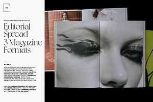 Fashion Magazine Spread, 3 Formats