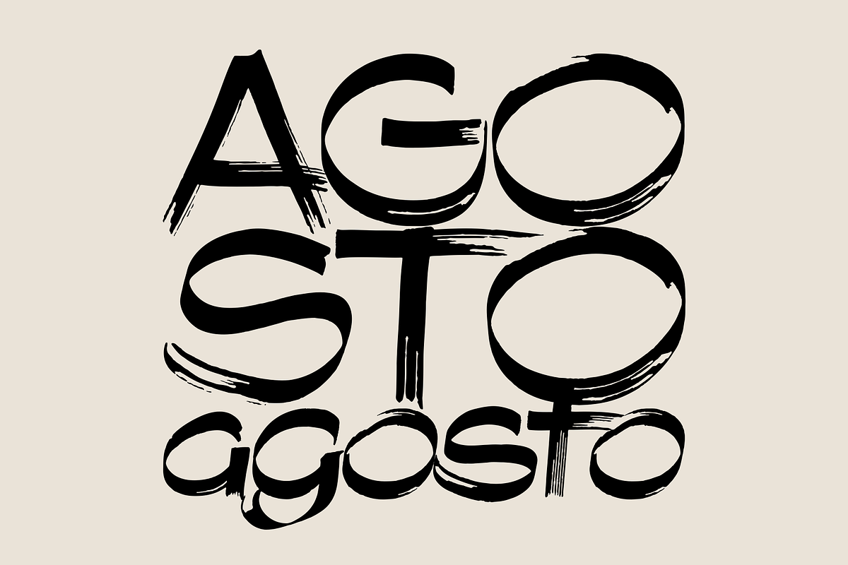 Agosto – Font Kit, a Script Font by Stefano Giliberti (Photo 1 of 10)
