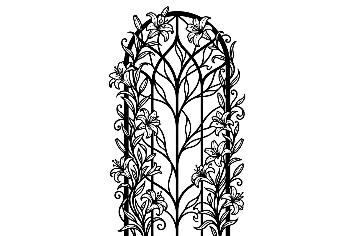 50 Floral French Window Ornament, a Decorative Illustration by Amazin_art (Photo 20 of 35)