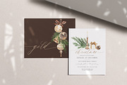 Gold Christmas Watercolor Clipart, a Decorative Illustration by Beigetime (Thumbnail 12 of 18)