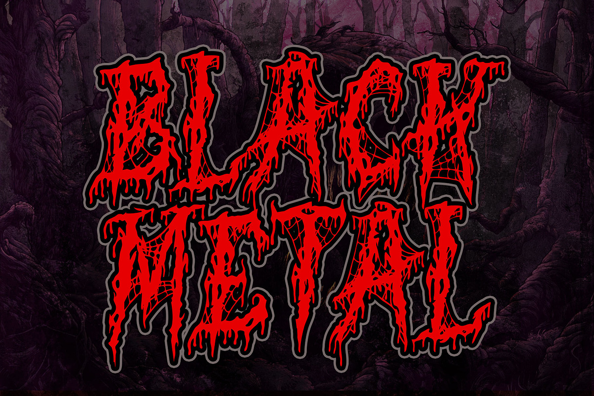 Terror Scream - Black Metal Font, a Handwritten Font by Densu Creative (Photo 4 of 5)