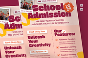 Rust Creative School Admission Flyer, a Flyer Template by MMPixelCraft (Thumbnail 4 of 4)
