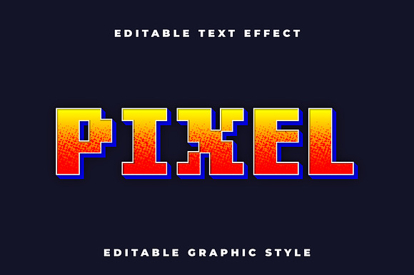 Retro Gradient Pixel Text Effect preview 4