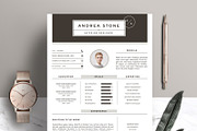 Professional Resume Template RE003, a Resume Template by Draca Design Co (Thumbnail 1 of 4)