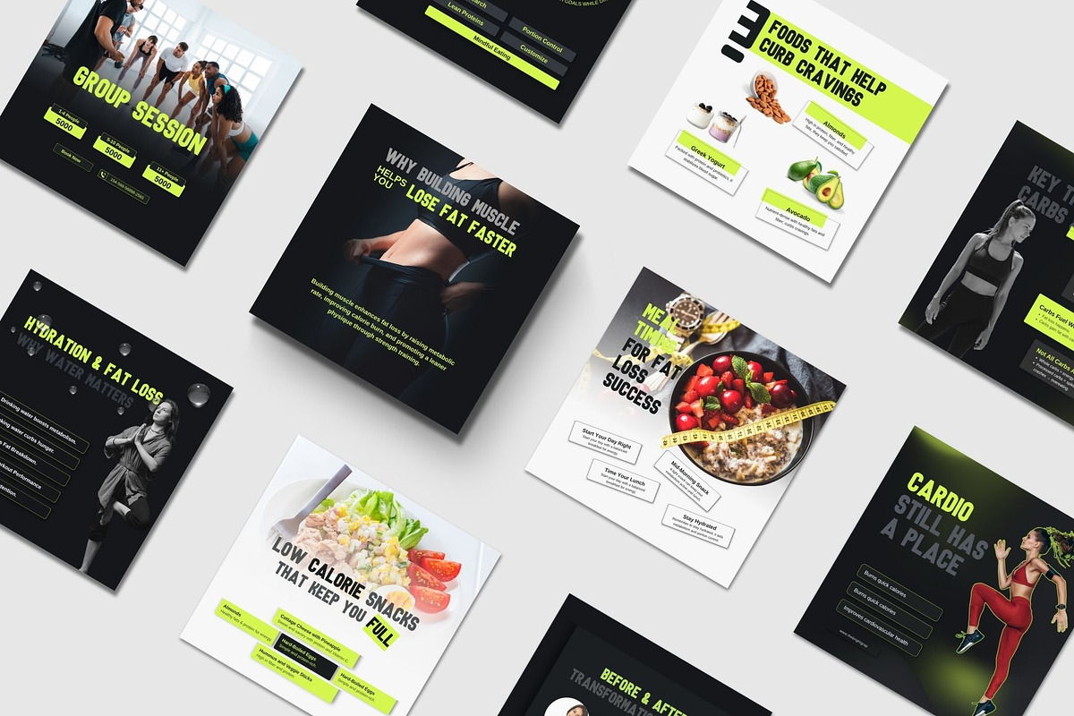 Canva Gym & Fitness Instagram Post preview 6