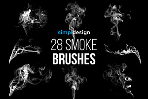 28 Smoke Photoshop Brushes, a Brush Add-On by SimplDesign